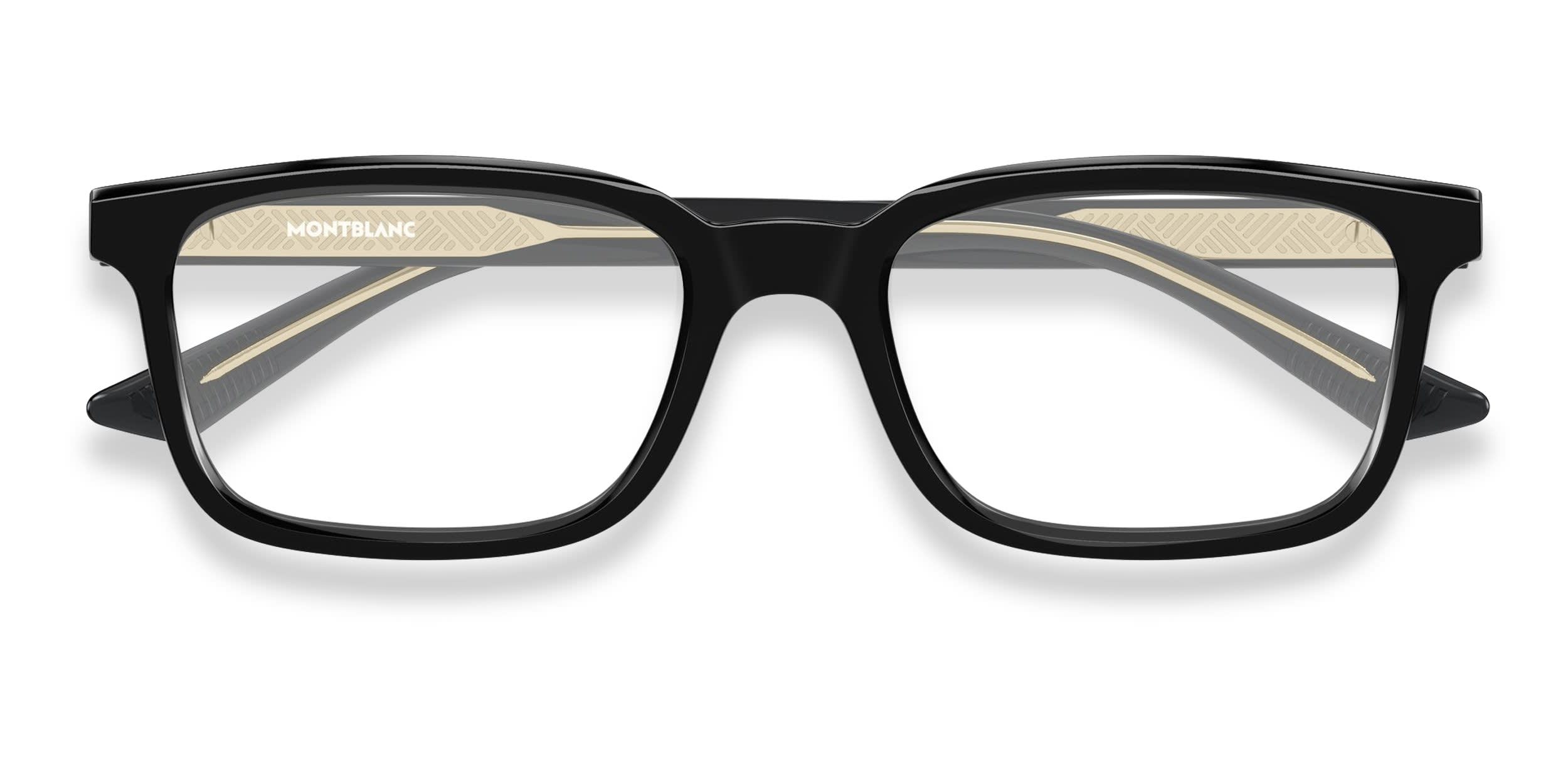 Mont Blanc MB0356O Black, Gold Prescription Eyeglasses