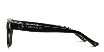 Florence by Mills 1007 Shiny Black glasses - Shiny Black - Side View