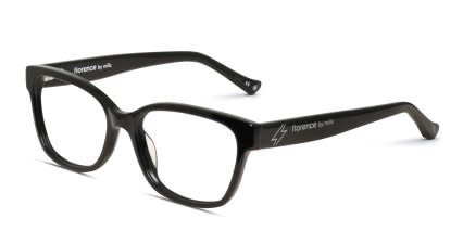 Florence by Mills 1007 Shiny Black glasses - Shiny Black - Angle View