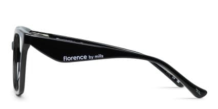 Florence by Mills 1010 Shiny Black glasses - Shiny Black - Side View