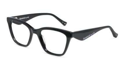 Florence by Mills 1038 Shiny Black glasses - Shiny Black - Angle View