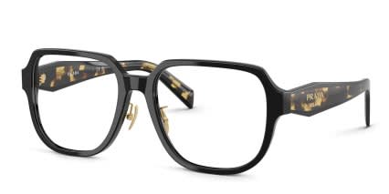 Prada PRB07VD Black, Tortoise glasses - Black / Tortoise - Angle View