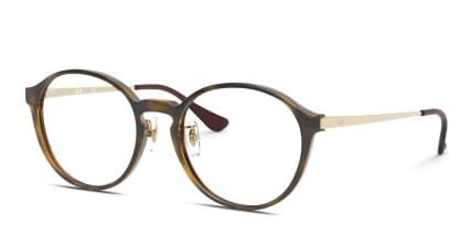 Ray-Ban RX7178D Tortoise glasses - Tortoise - Angle View