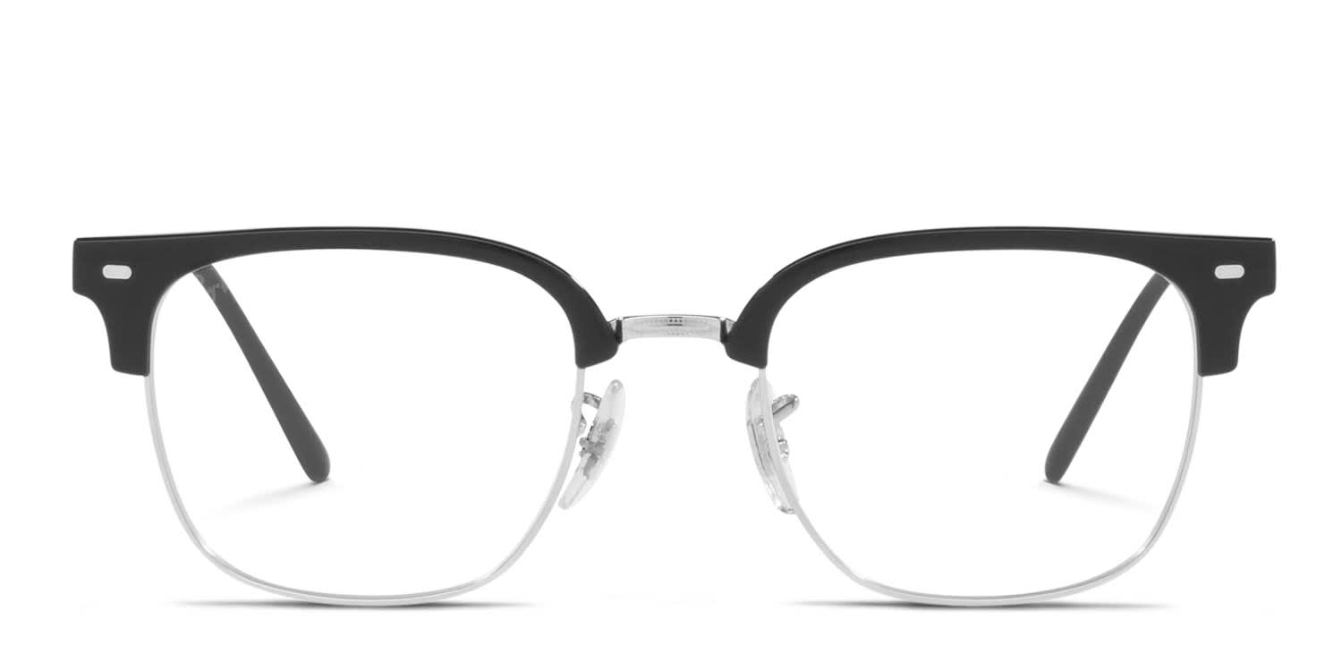 Ray-Ban RX7216F New Clubmaster Black, Silver glasses - Black / Silver - Frontal View