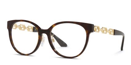 Versace VE3302D Tortoise glasses - Tortoise - Angle View