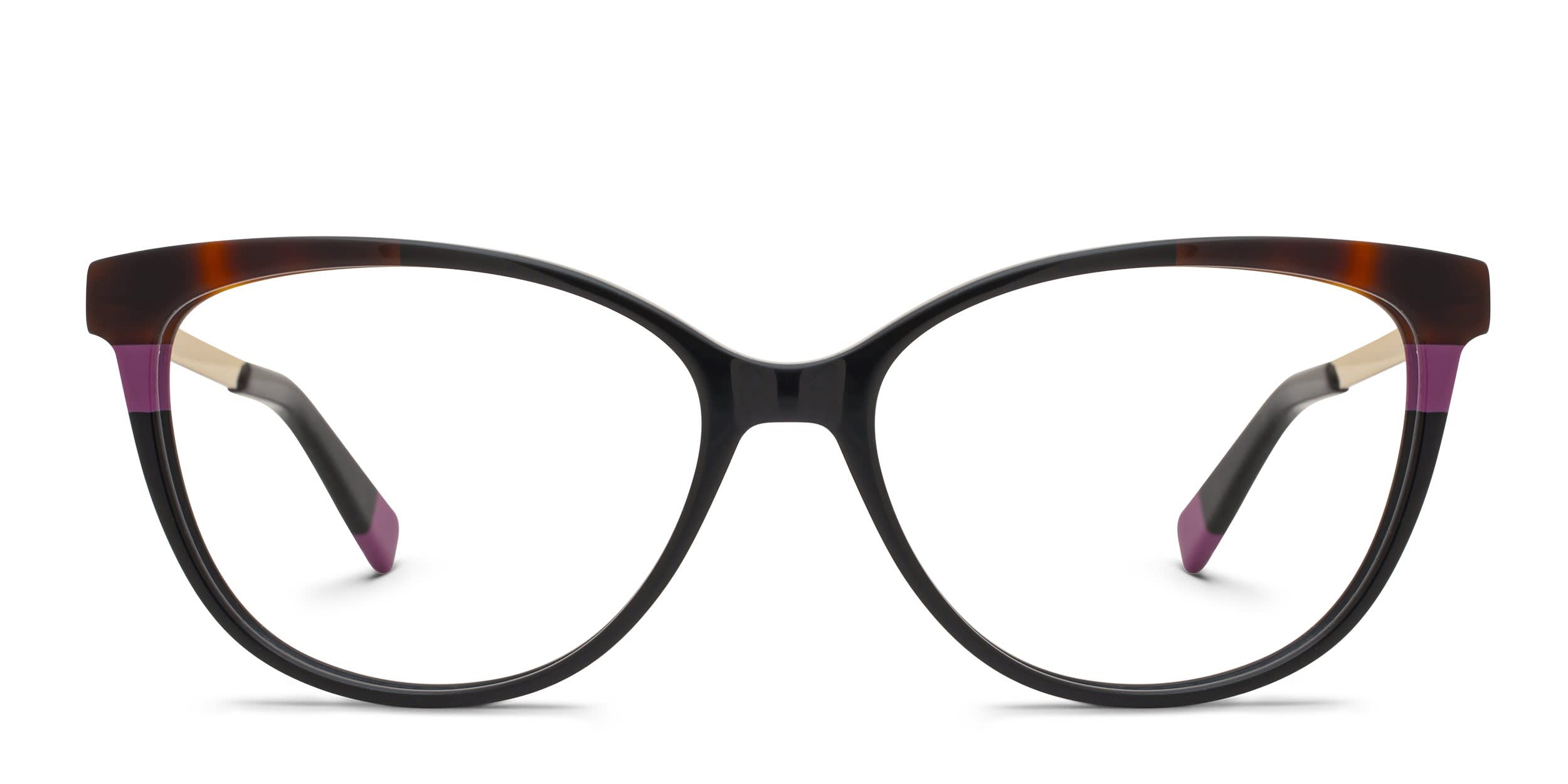 Furla VFU134 Black, Tortoise glasses - Black / Tortoise - Frontal View
