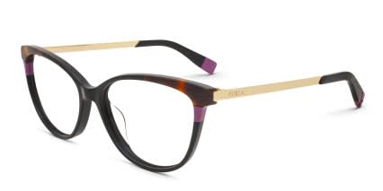 Furla VFU134 Black, Tortoise glasses - Black / Tortoise - Angle View