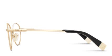 Furla VFU302 Black, White, Gold glasses - Black / White / Gold - Side View
