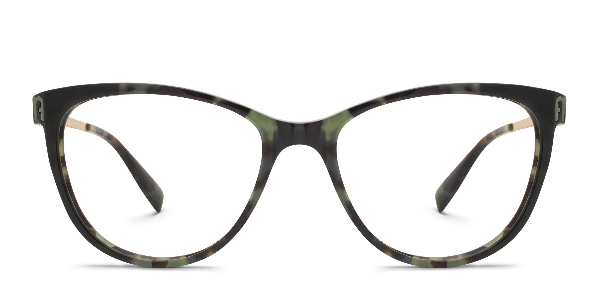 Furla VFU495 Green, Tortoise glasses - Green / Tortoise - Frontal View