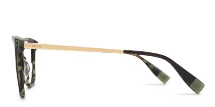 Furla VFU495 Green, Tortoise glasses - Green / Tortoise - Side View