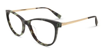 Furla VFU495 Green, Tortoise glasses - Green / Tortoise - Angle View
