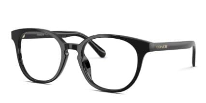 Coach HC6301U Black glasses - Black - Angle View
