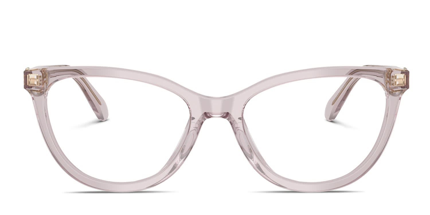 Coach HC6304U Clear, Pink glasses - Clear / Pink - Frontal View