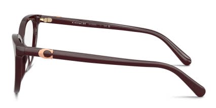 Coach HC6304U Clear, Red glasses - Clear / Red - Side View