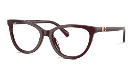 Coach HC6304U Clear, Red glasses - Clear / Red - Angle View