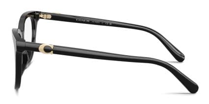 Coach HC6305U Black glasses - Black - Side View