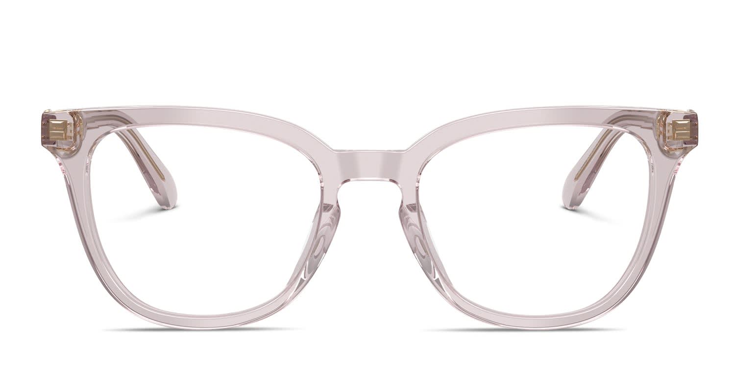 Coach HC6305U Clear, Pink glasses - Clear / Pink - Frontal View