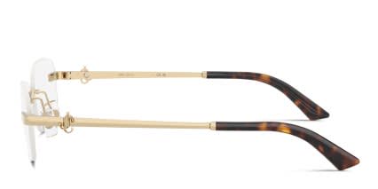 Jimmy Choo JC2025BD Gold glasses - Gold - Side View