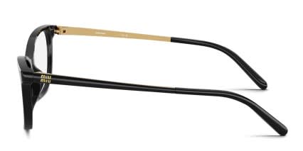 Miu Miu MU09ZV Black glasses - Black - Side View
