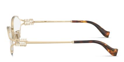 Miu Miu MU53ZV Gold glasses - Gold - Side View