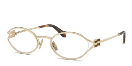 Miu Miu MU53ZV Gold glasses - Gold - Angle View