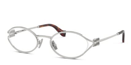 Miu Miu MU53ZV Silver glasses - Silver - Angle View