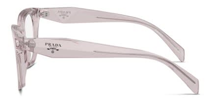 Prada PR C11V Pink, Clear glasses - Pink / Clear - Side View