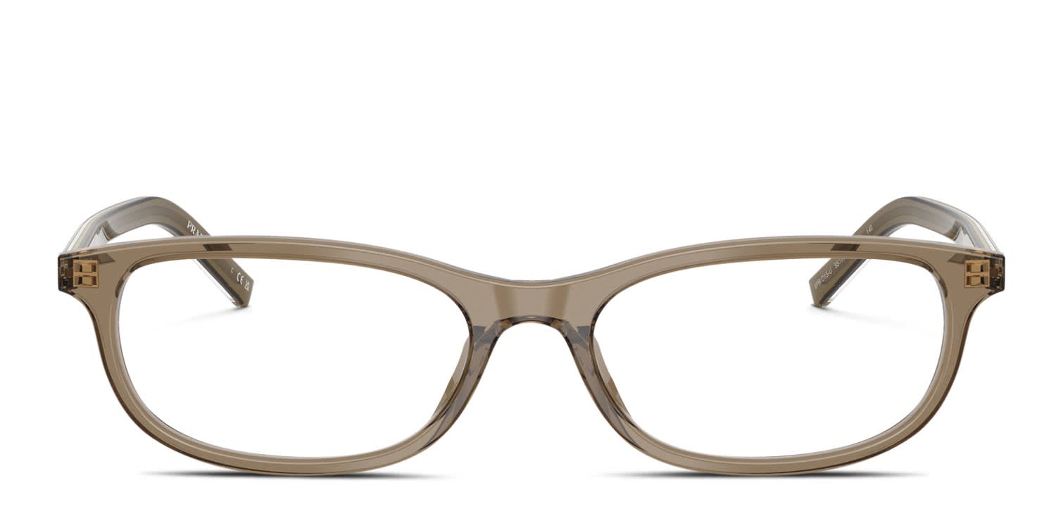 Prada PRD15VU Clear, Brown glasses - Clear / Brown - Frontal View