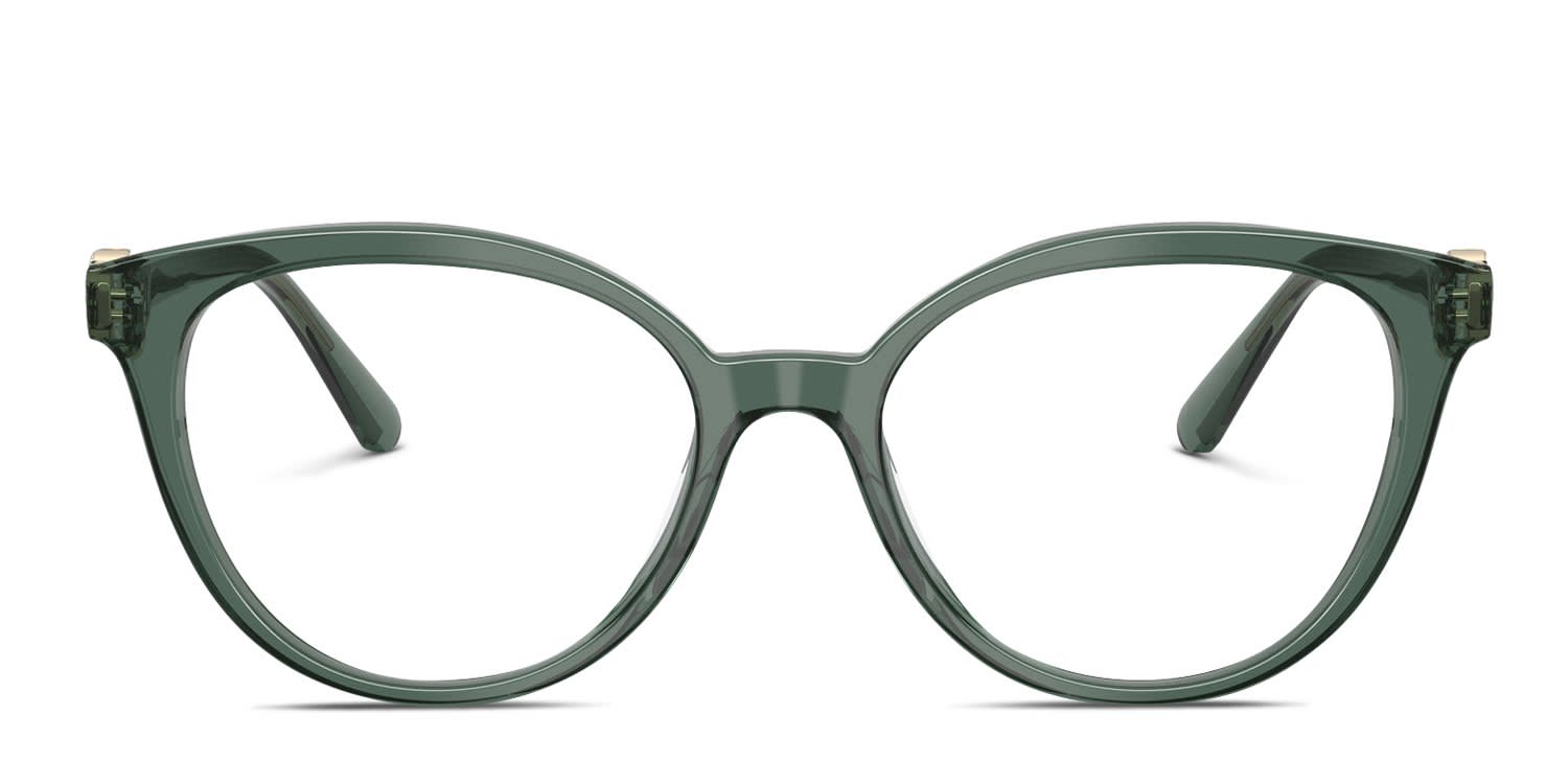 Swarovski SK2078 Clear, Green glasses - Clear / Green - Frontal View