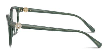 Swarovski SK2078 Clear, Green glasses - Clear / Green - Side View
