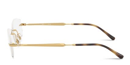 Ray-Ban RX3792V Gold glasses - Gold - Side View