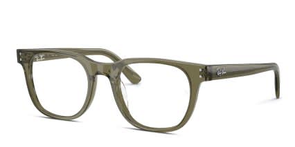 Ray-Ban RX5461D Clear, Green glasses - Clear / Green - Angle View