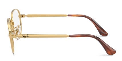 Ray-Ban RX6559 Hexagonal Max Gold glasses - Gold - Side View