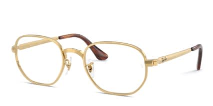 Ray-Ban RX6559 Hexagonal Max Gold glasses - Gold - Angle View