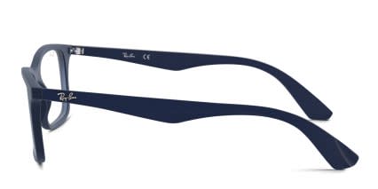 Ray-Ban RX7047 Clear, Blue glasses - Clear / Blue - Side View