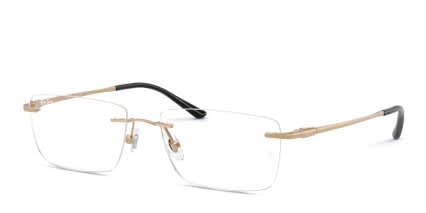 Ray-Ban RX8781D Gold glasses - Gold - Angle View