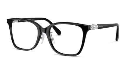 Swarovski SK2026D Black glasses - Black - Angle View