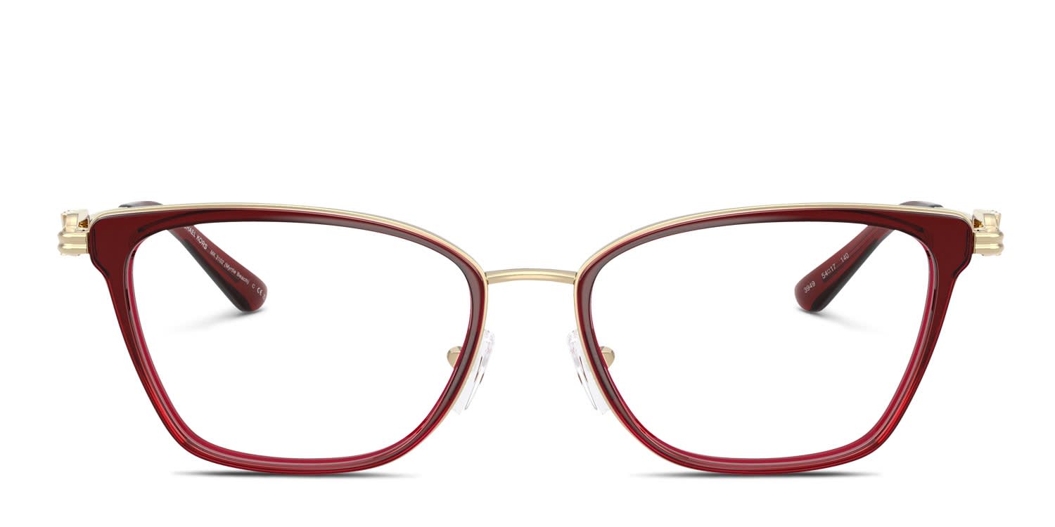 Michael Kors MK3102 Myrtle Beach Red glasses - Red - Frontal View