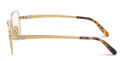 Miu Miu MU 51ZV Gold glasses - Gold - Side View