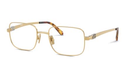 Miu Miu MU 51ZV Gold glasses - Gold - Angle View