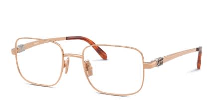 Miu Miu MU 51ZV Pink, Gold glasses - Pink / Gold - Angle View