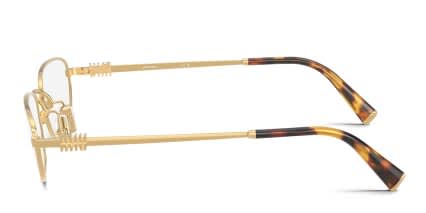 Miu Miu MU 52ZV Gold glasses - Gold - Side View