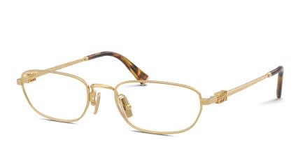 Miu Miu MU 52ZV Gold glasses - Gold - Angle View
