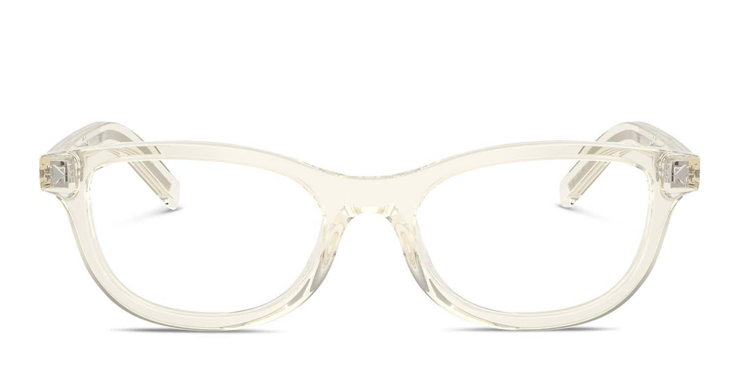 Prada PR D01VU Clear, Beige glasses - Clear / Beige - Frontal View