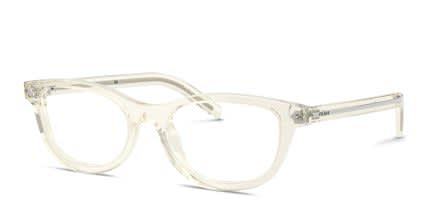 Prada PR D01VU Clear, Beige glasses - Clear / Beige - Angle View
