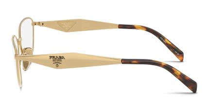 Prada PRD52V Gold glasses - Gold - Side View