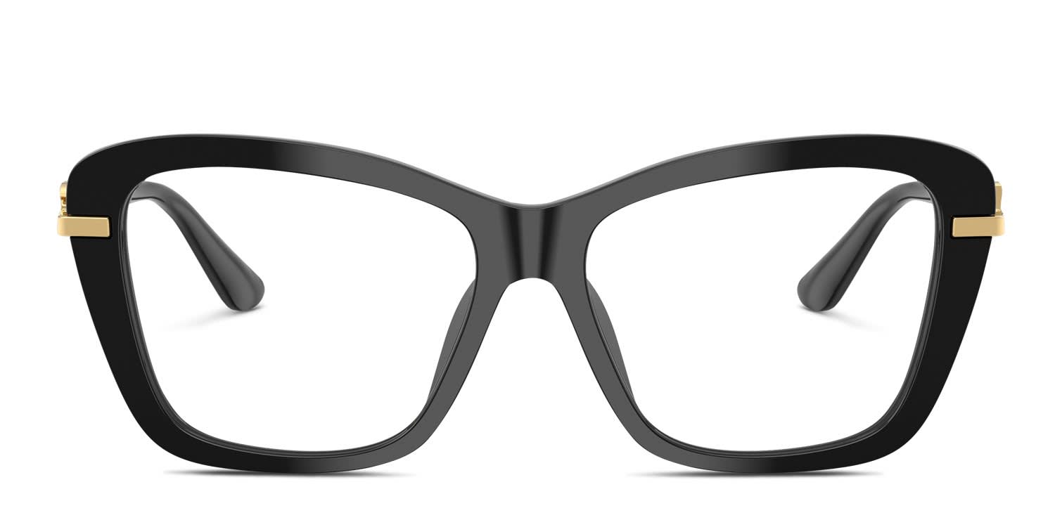 Dolce & Gabbana DG3439 Black glasses - Black - Frontal View