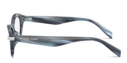 Michael Kors MK4186BU Saint Lucia Blue, Brown glasses - Blue / Brown - Side View