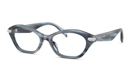 Michael Kors MK4186BU Saint Lucia Blue, Brown glasses - Blue / Brown - Angle View