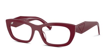 Prada PR D09V Brown, Red glasses - Brown / Red - Angle View